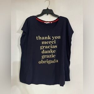 Bouden Tunic graphic, T-shirt, navy blue XL 100% cotton tunic